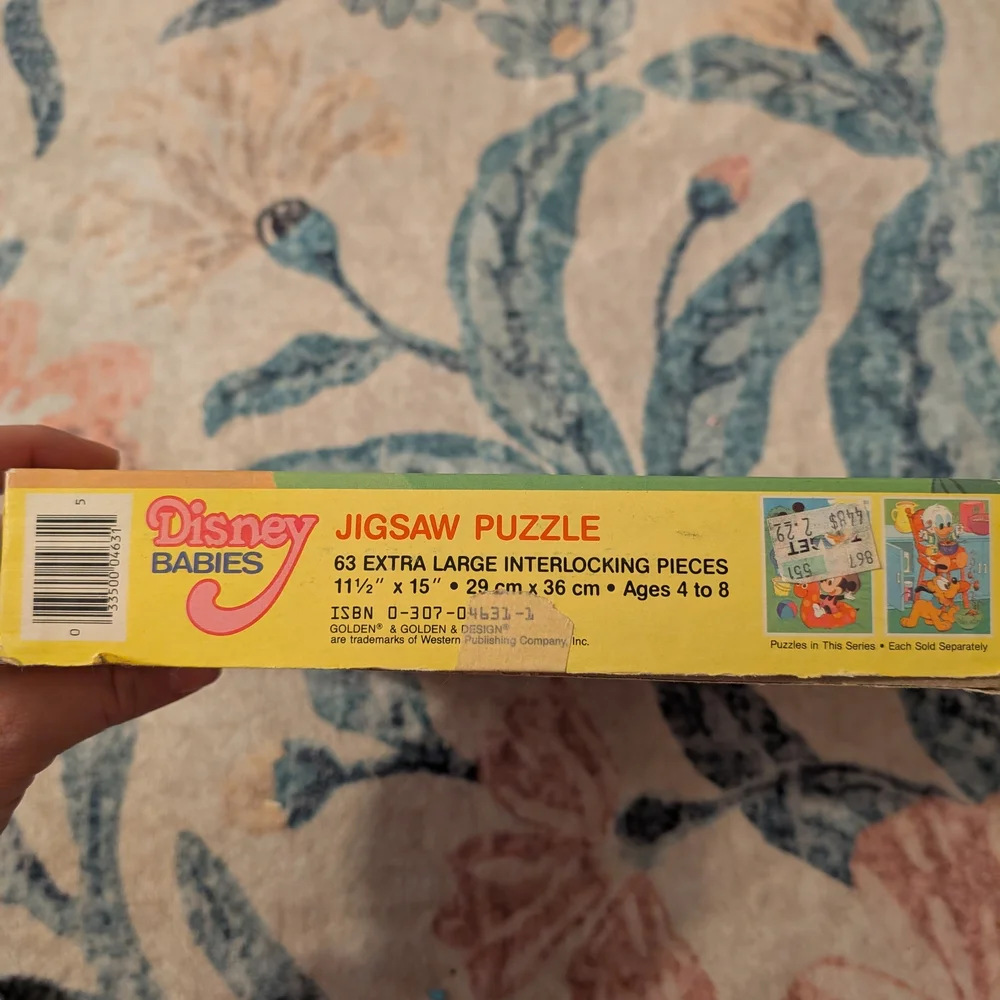 💥3/$24 Vintage‎ 1984 Disney Baby 63 Piece Puzzle